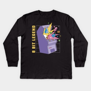 Retro Arcade - 8 Bit Kids Long Sleeve T-Shirt